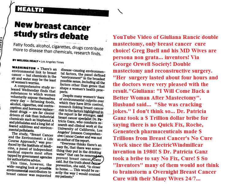 Caesar Bribed this MD to say No Fix No Cure for Breast Cancer